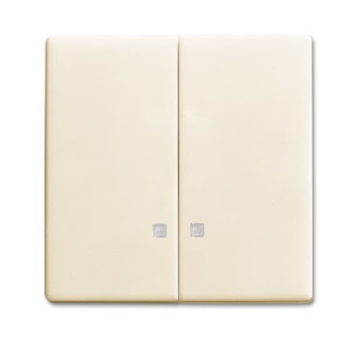 Mechanical Controls with Small Transparent Calotte for Switchpush button, Two-part rocker ivory white - Platform 63