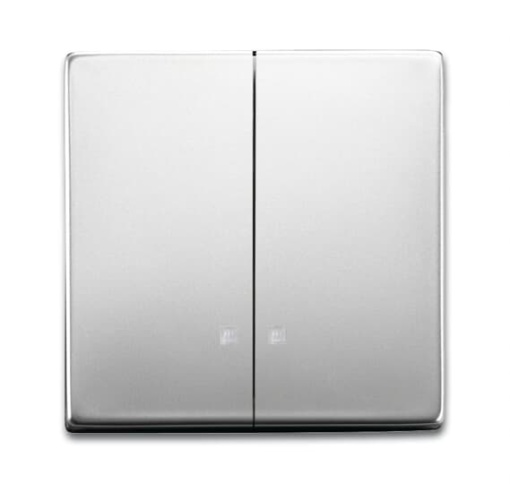 Mechanical Controls with Small Transparent Calotte for Switchpush button, Two-part rocker stainless steel - Pure Stainless Steel