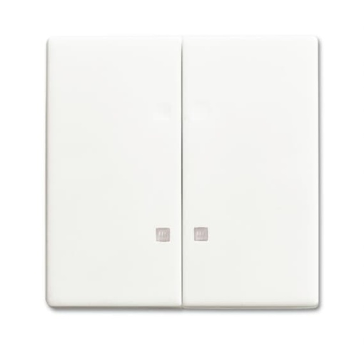 Mechanical Controls with Small Transparent Calotte for Switchpush button, Two-part rocker studio white matt - Platform 63