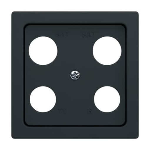 Cover plate SAT 4 gang anthracite - Platform 63