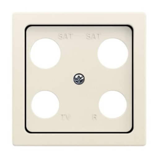Cover plate TV  Radio  2x SAT 4 gang ivory white - Platform 63