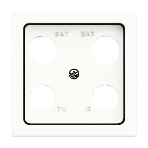 Cover plate TV  Radio  2x SAT 4 gang studio white matt - Platform 63