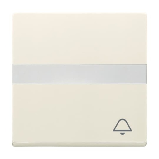 Rocker with labelling field and legend Symbol bell for Switchpush button Single rocker ivory white  Platform 63