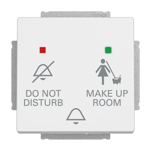 Bell pushswitch DND  MUR insert DND MUR and Symbol bell Single push button 1P pole with LED 1NO studio white  Platform 63
