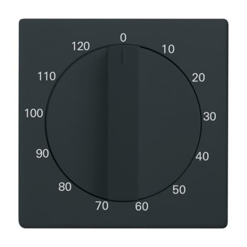Cover plate with legend 10 ... 120 Min for Time switch, Turn button anthracite - Platform 63