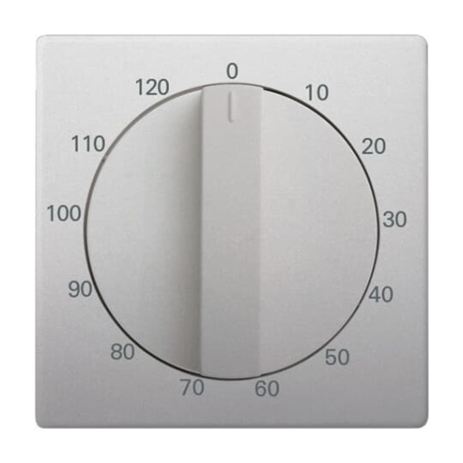 Cover plate with legend 10 ... 120 Min for Time switch, Turn button stainless steel - Pure Stainless Steel
