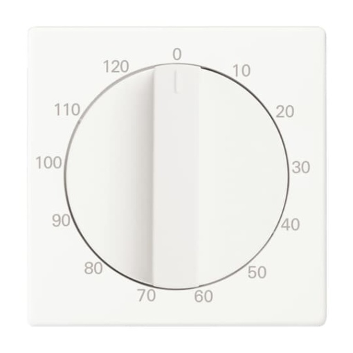 Cover plate with legend 10 ... 120 Min for Time switch, Turn button studio white matt - Platform 63