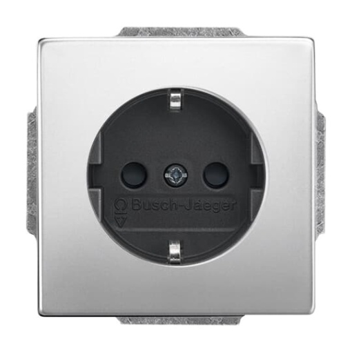 SCHUKO socket insert Safety Shutter stainless steel  - Pure Stainless Steel
