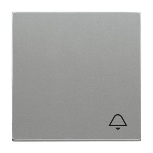 Rocker with legend Symbol "bell" for Switchpush button, Single rocker grey metallic - Platform 63