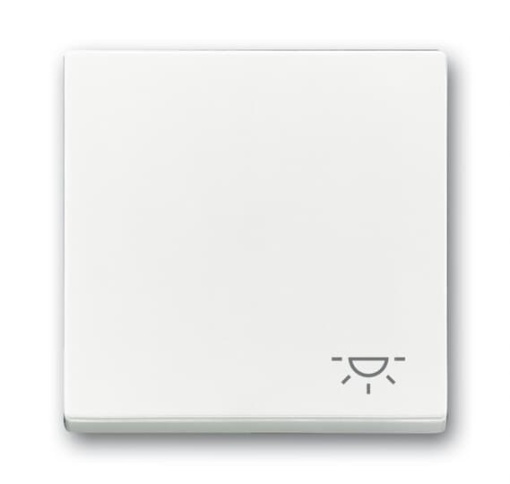 Mechanical Controls Symbol "light" for Switchpush button, Single rocker studio white - Platform 63