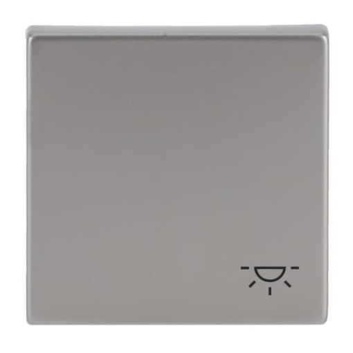 Rocker with legend Symbol "light" for Switchpush button, Single rocker stainless steel - Pure Stainless Steel