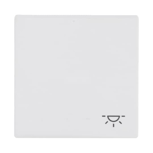 Rocker with legend Symbol "light" for Switchpush button, Single rocker studio white matt - Platform 63