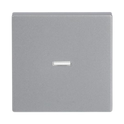 Rocker Label space with Small Transparent Calotte for Switchpush button, Single rocker aluminium silver - Platform 63