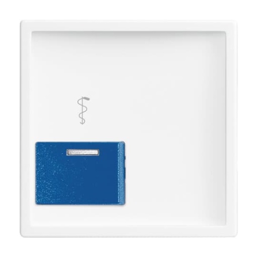 Cover plate Doctor 1 gang Blue studio white - Platform 63