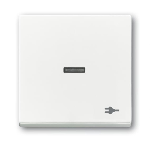 Mechanical Controls Various symbols with Small Transparent Calotte for Switchpush button, Single rocker studio white - Platform 63