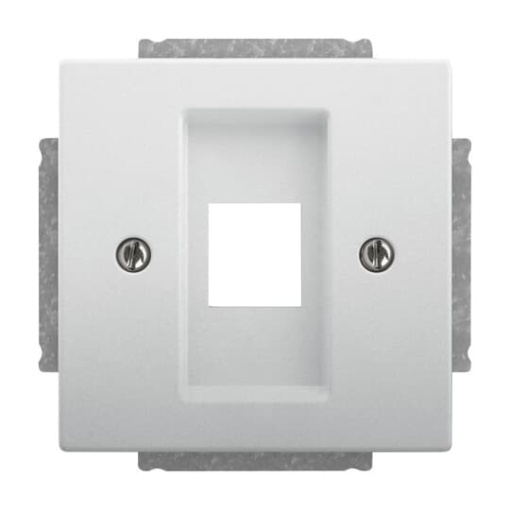 Cover plate Modular Jack 1 gang stainless steel - Pure Stainless Steel