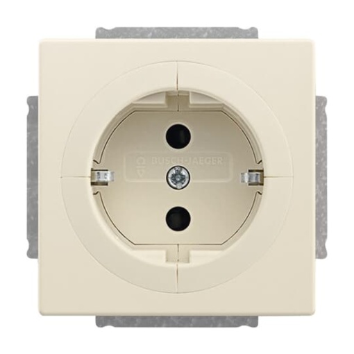 BuschObject socket outlet SCHUKO socket insert Safety Shutter ivory white   Platform 63