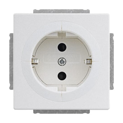 BuschObject socket outlet SCHUKO socket insert Safety Shutter aluminium silver   Platform 63