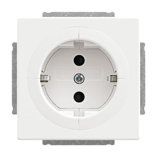 BuschObject socket outlet SCHUKO socket insert Safety Shutter studio white   Platform 63
