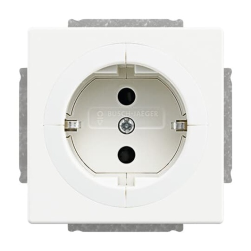 BuschObject socket outlet SCHUKO socket insert Safety Shutter studio white matt   Platform 63