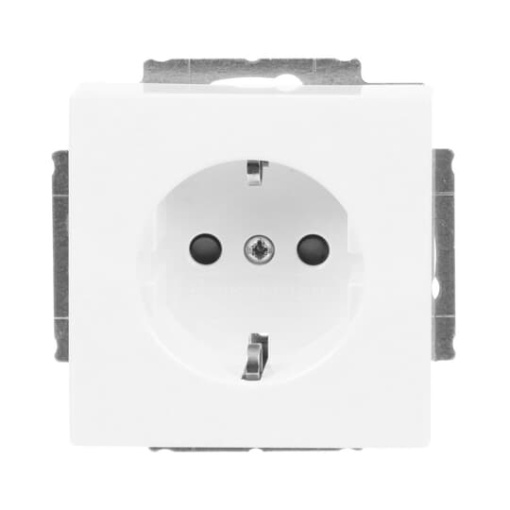 SCHUKO Socket insert with labelling field Safety Shutter studio white  - Platform 63