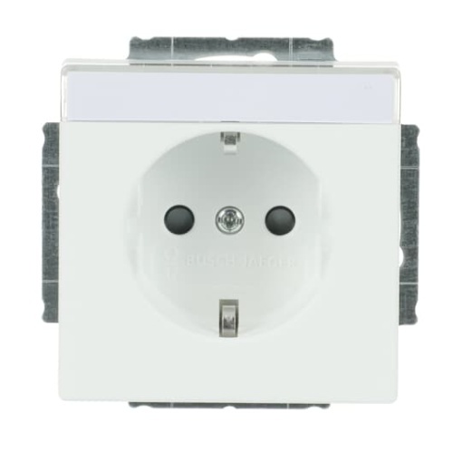 SCHUKO Socket insert with labelling field Safety Shutter studio white matt  - Platform 63