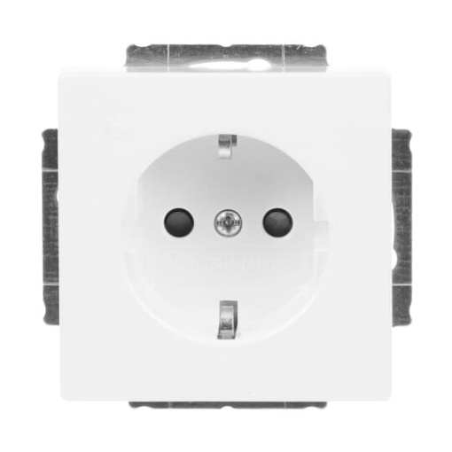 SCHUKO socket insert Safety Shutter studio white  - Platform 63
