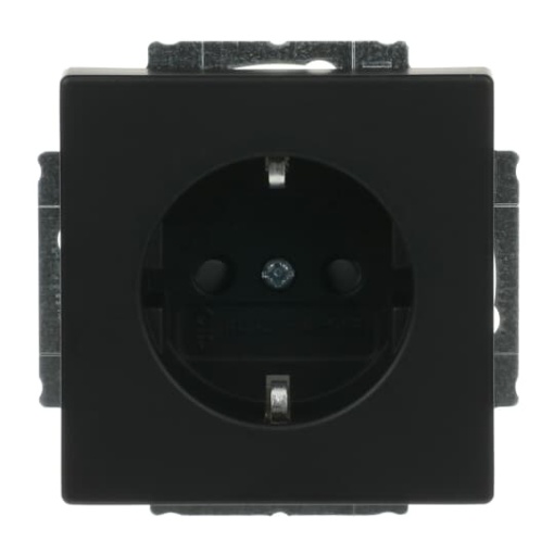 SCHUKO socket insert Safety Shutter black matt  - Platform 63