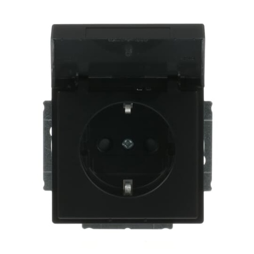 SCHUKO socket insert Safety Shutter with Hinged Lid anthracite  - Platform 63