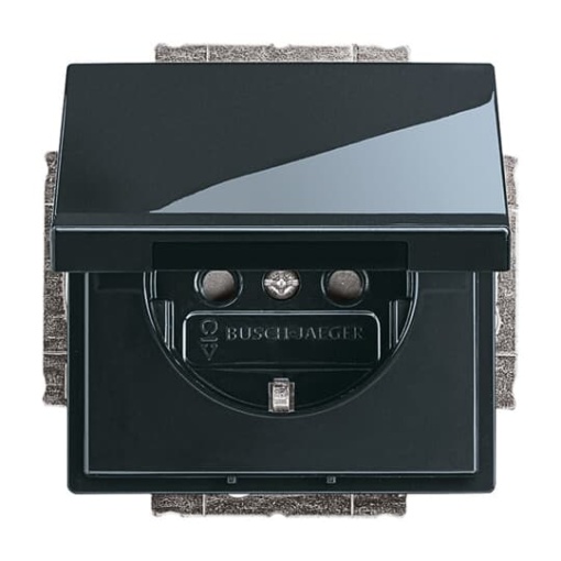 SCHUKO socket insert Safety Shutter with Hinged Lid anthracite  - Platform 63