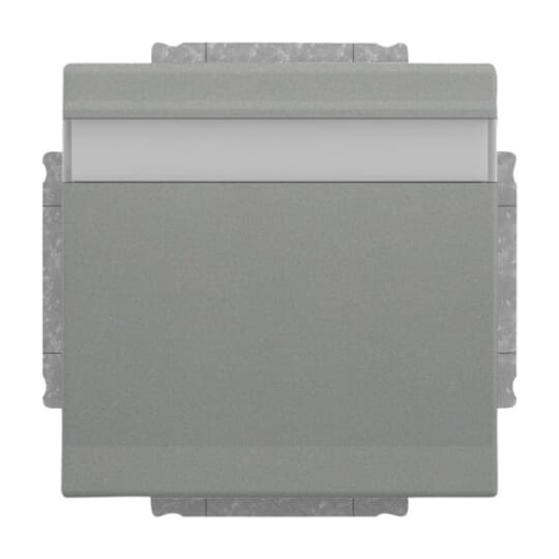 SCHUKO socket insert Without imprint Safety Shutter with Hinged Lid grey metallic  - Platform 63