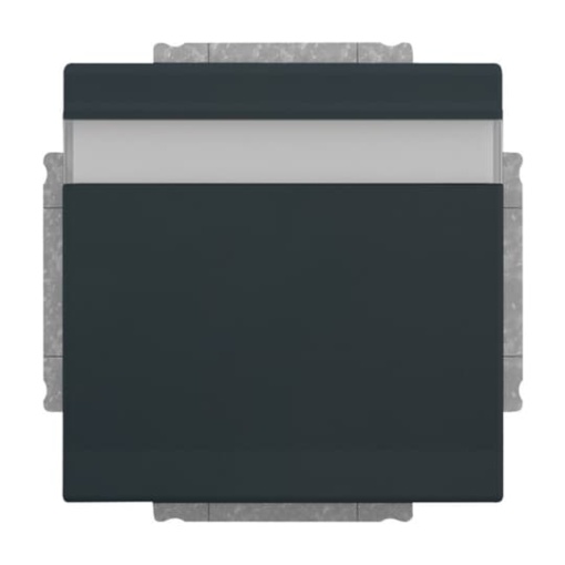 SCHUKO Socket insert with labelling field Safety Shutter with Hinged Lid anthracite  - Platform 63