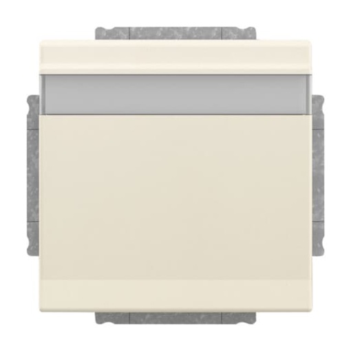 SCHUKO Socket insert with labelling field Safety Shutter with Hinged Lid ivory white  - Platform 63