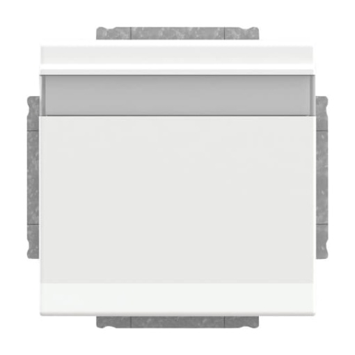 SCHUKO Socket insert with labelling field Safety Shutter with Hinged Lid studio white  - Platform 63