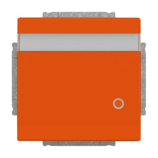 SCHUKO Socket insert with labelling field Safety Shutter withControl light with Hinged Lid orange  - Platform 63