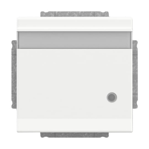 SCHUKO Socket insert with labelling field Safety Shutter withControl light with Hinged Lid studio white matt  - Platform 63
