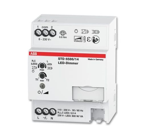 Dimmer with Push button 20800 VA 8  230 V ACDC 40 modular spacing