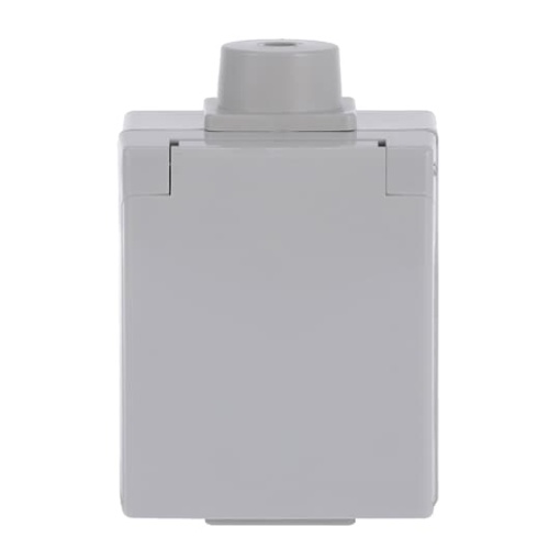 BuschPerilex Socket with Hinged Lid grey