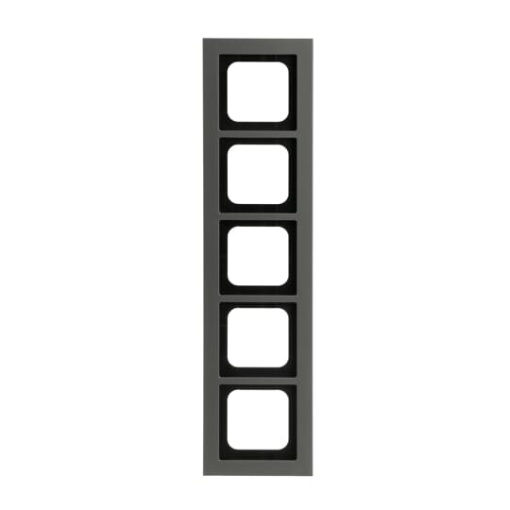 Cover frame 5gang platinum  Buschaxcent pur
