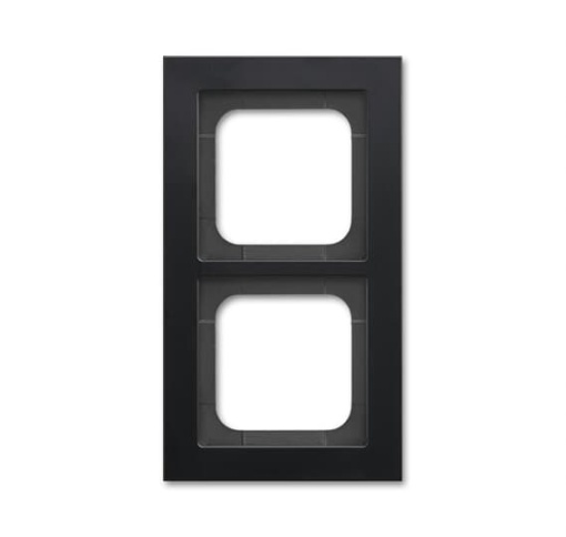 Cover frame 2gang black matt  Buschaxcent pur