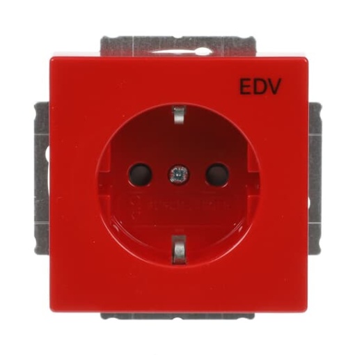 SCHUKO socket insert EDV Safety Shutter red  - Platform 63
