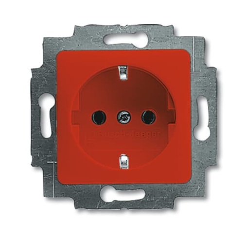 SCHUKO socket insert 50 x 50 mm red  - Reflex SI