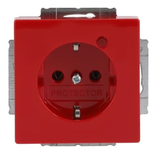 BuschProtector SCHUKO socket insert withNeon lamp Red red   Platform 63