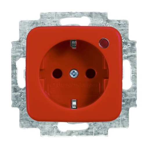 BuschProtector SCHUKO socket insert withNeon lamp Red red   Reflex SI