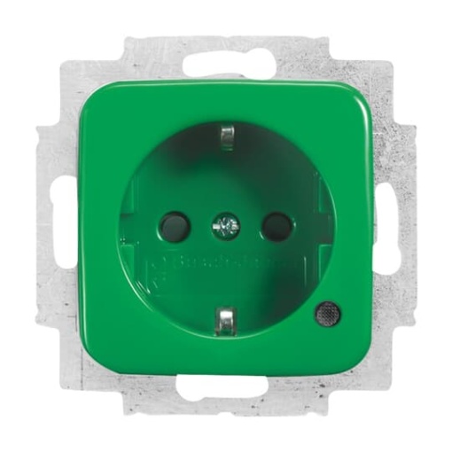 SCHUKO socket insert Safety Shutter withControl light; LED Green green  - Reflex SI