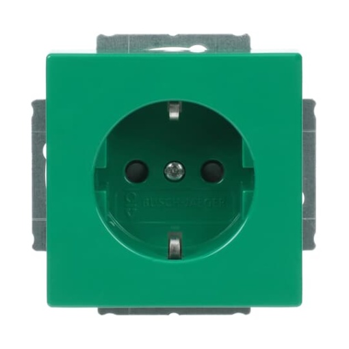SCHUKO socket insert Safety Shutter green  - Platform 63