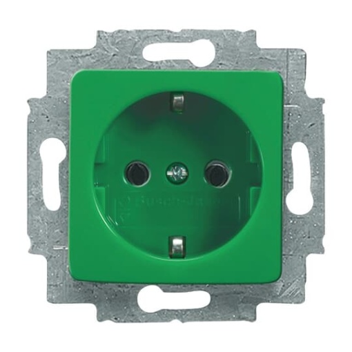 SCHUKO socket insert 50 x 50 mm green  - Reflex SI