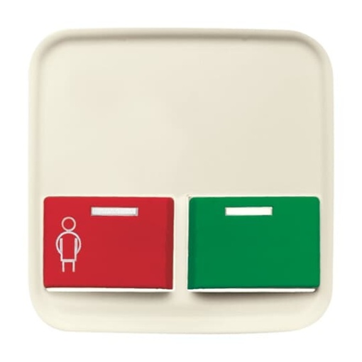 Cover plate 2 gang Red  Green white - Busch-Duro 2000 SI