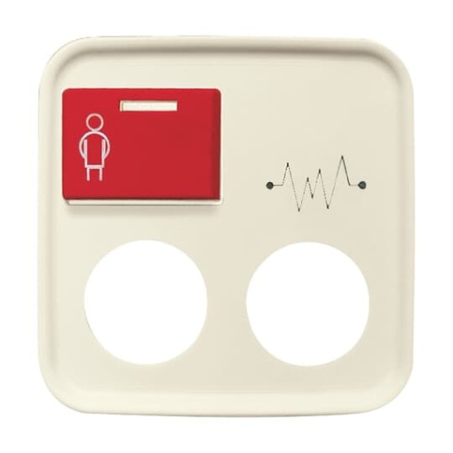 Cover plate 1 gang Red white - Busch-Duro 2000 SI