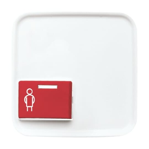 Cover plate 1 gang Red alpine white - Reflex SI